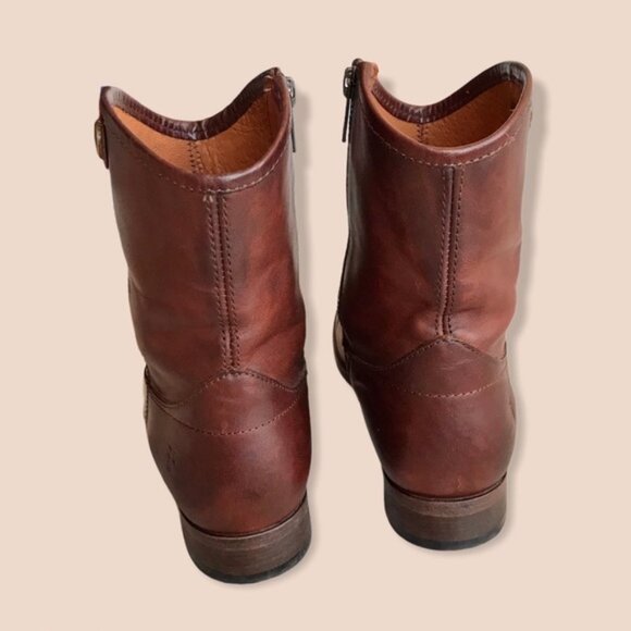 Frye Melissa Button 2 Short Leather Ankle Booties - Picture 11 of 13